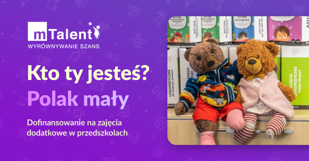 Kto ty jesteś? – Polak mały dofinansowanie dla przedszkoli