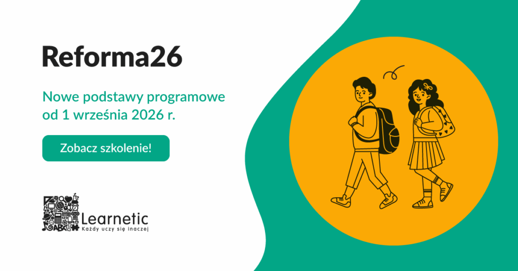 Baner promujący tekst informacyjny na temat reformy w edukacji m.in. dotyczących zmian podstaw programowych w przedszkolu i szkole podstawowej.