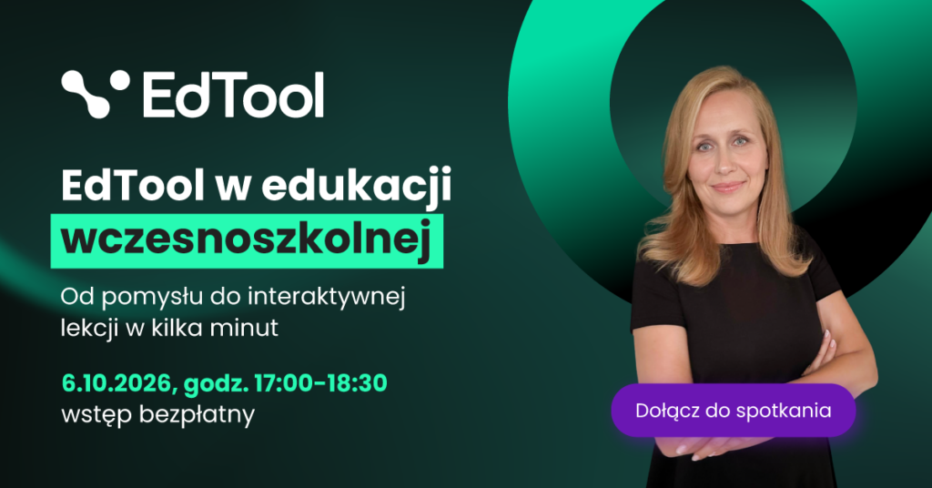zaproszenie na webinar edtool dla edukacji wczesnoszkolnej z M Widulińską