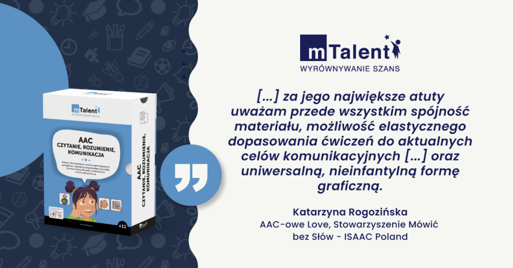 opinia o programie mTalent AAC Czytanie, rozumowanie, komunikacja
